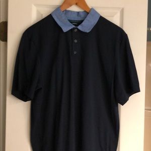 Perry Ellis large dark blue polo shirt